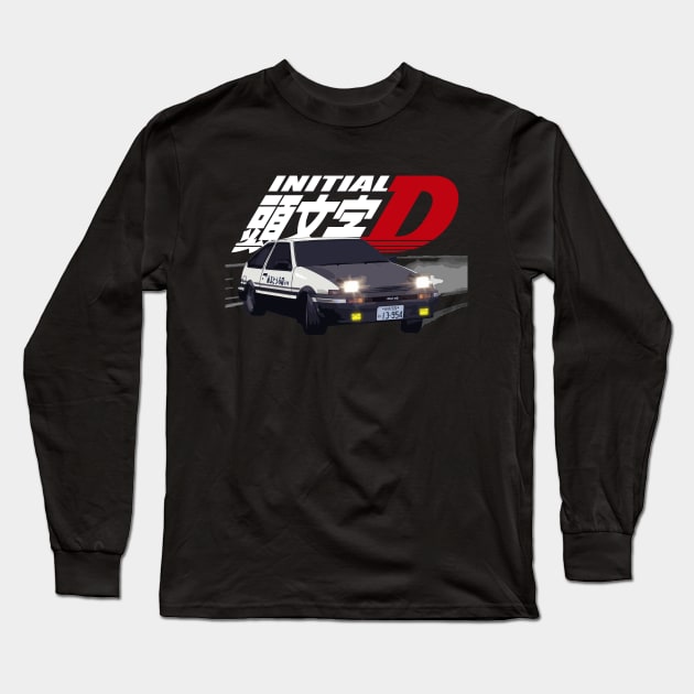 toyota trueno ae86 corolla INITIAL D Long Sleeve T-Shirt by cowtown_cowboy